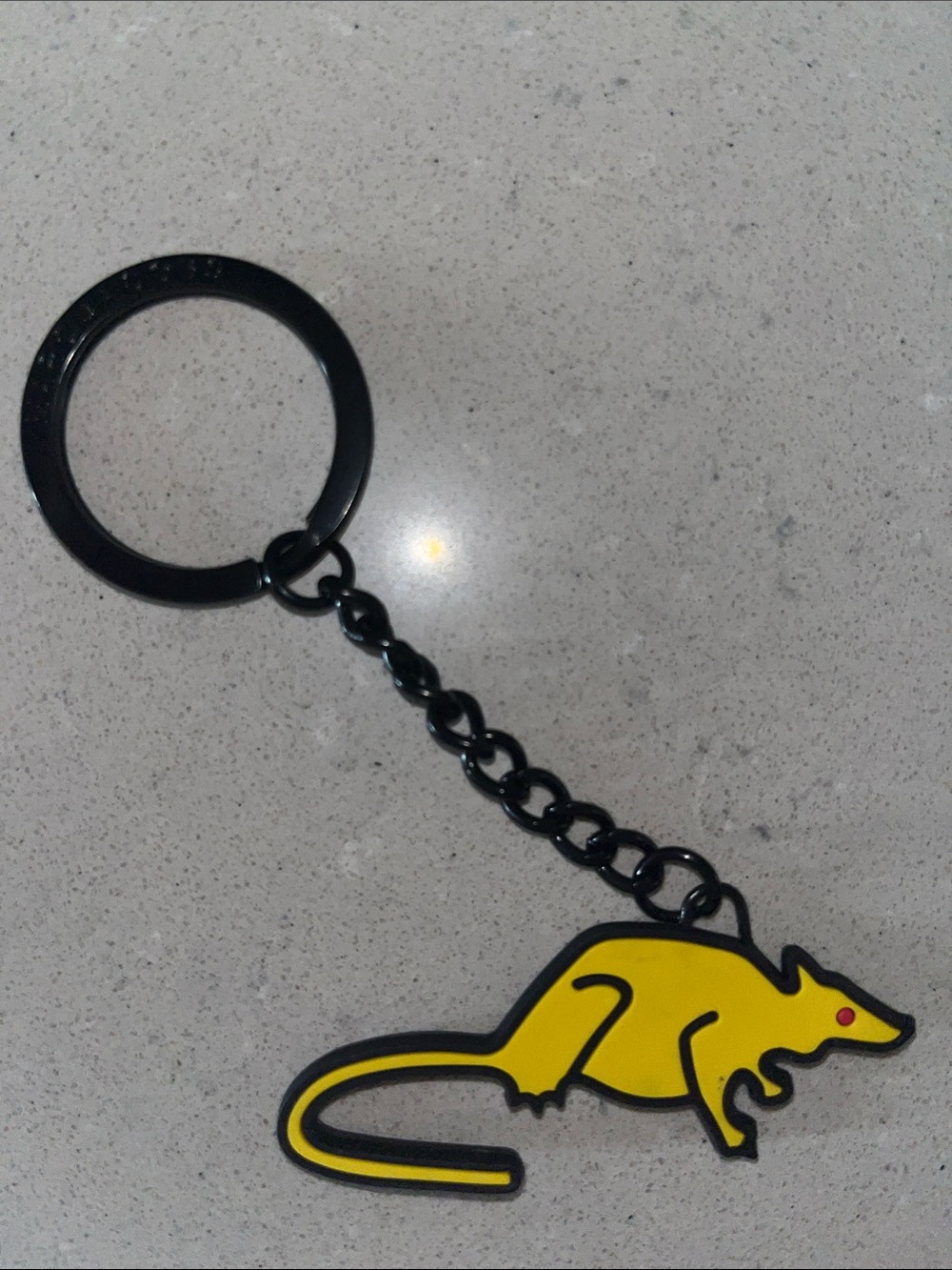MARC JACOBS Yellow Rat Keychain